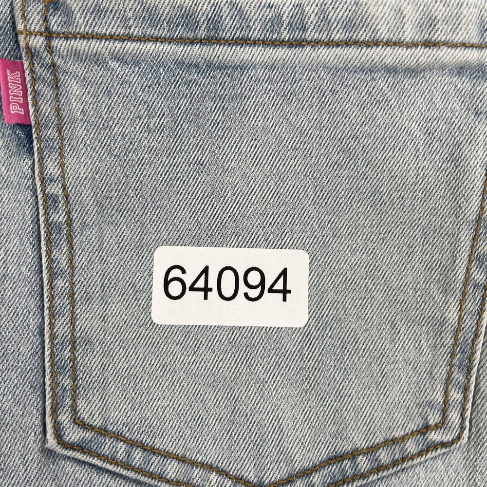 Baggy Pink Victorias Secret Wide Leg Jeans 12 Light Wash Blue Womens Denim - Picture 13 of 13
